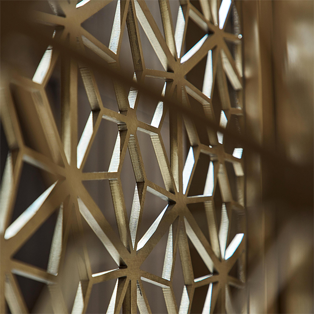 Beautiful hotel public area furniture metal partition