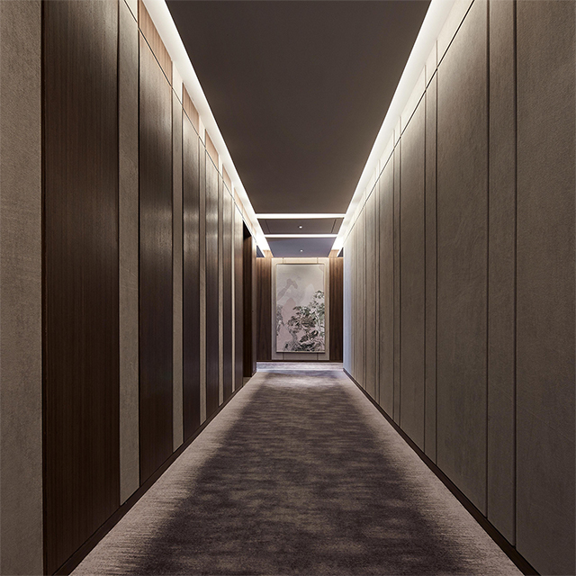 Stylish hotel corridor wall panel