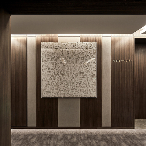 Stylish hotel corridor wall panel