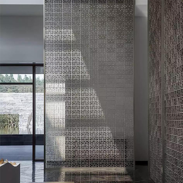 Beautiful hotel public area furniture metal partition