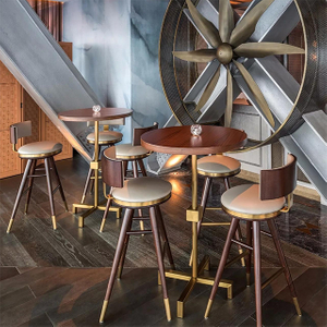 Exclusive hotel restaurant bar stool and table