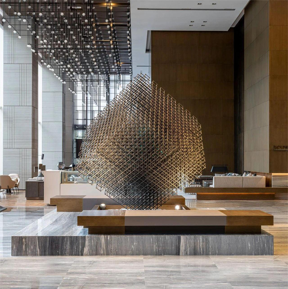 Lobby Classic Hotel Metal Brand Screen