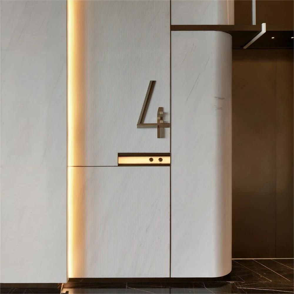 Stylish hotel corridor wall panel