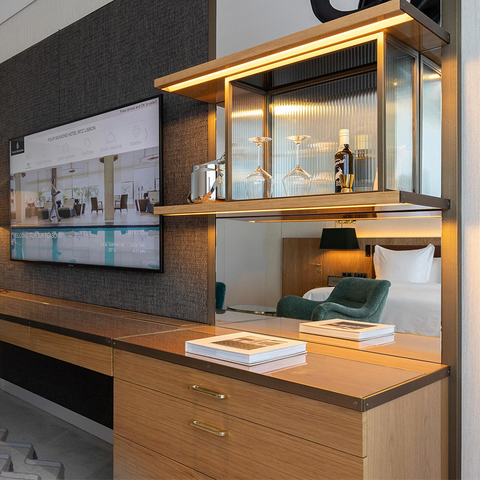 Wall Mount Small Guest Room Minibar For Hotel Guest Room