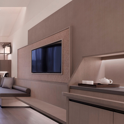 Wooden TV Wall Panels For hotel