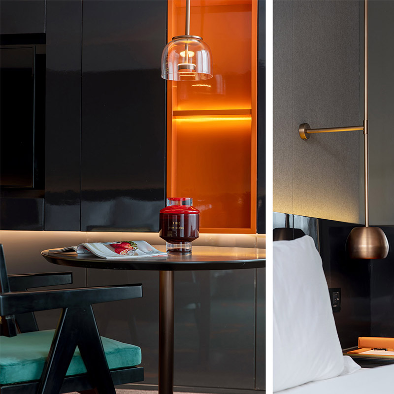 New Design Anti-scratch Gloss Hotel Bedroom Furniture