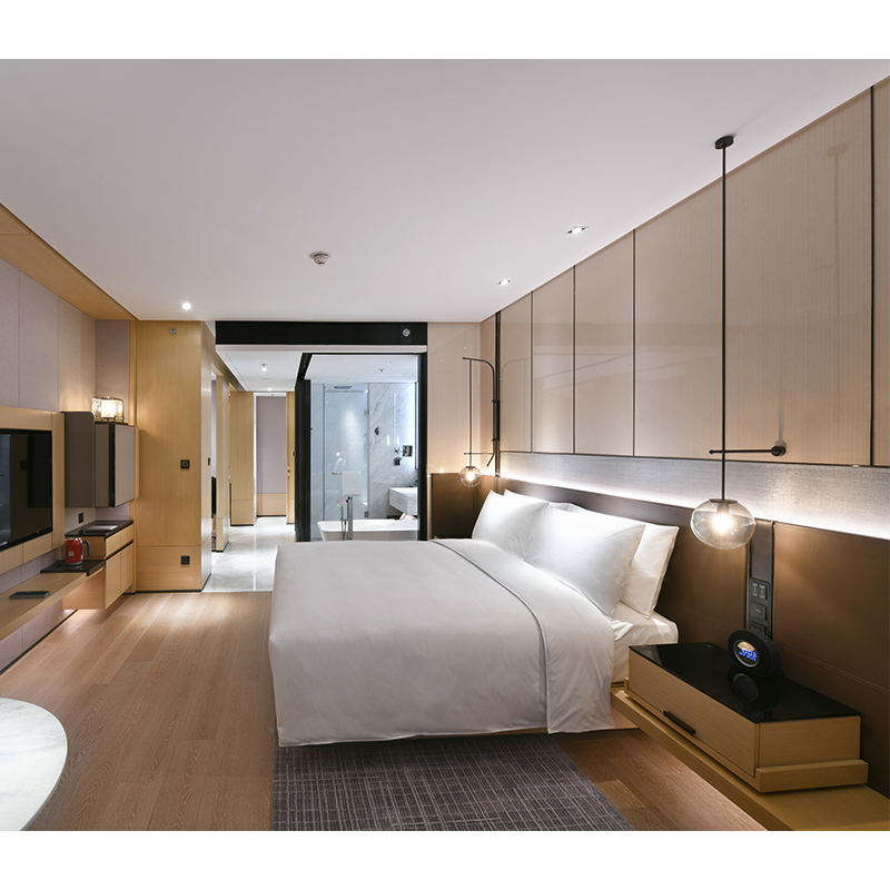 New Design Anti-scratch Gloss Hotel Bedroom Furniture